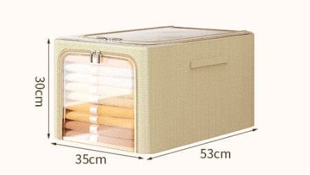 Beige Wardrobe Slimline Folable Clothes Storgae Box.
